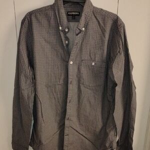 Express Button-Up Shirt in Charcoal Gray